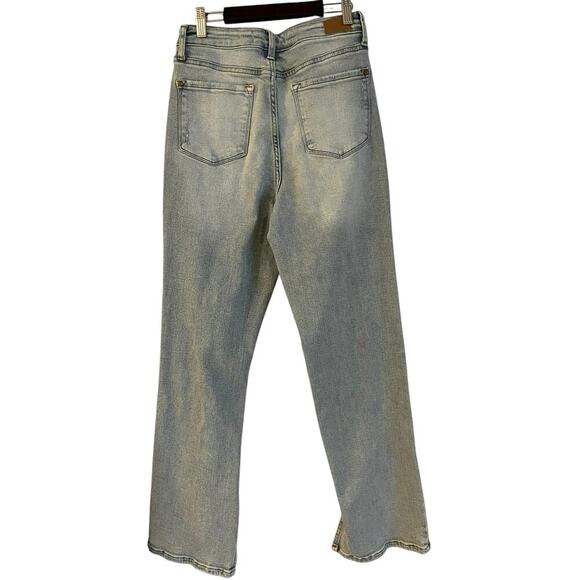 Judy Blue Women’s Destroyed Straight Fit Slit Hem Jeans Size 28 High Rise - Picture 4 of 9